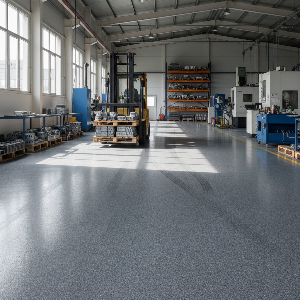 Realistische foto passend bij Welke industriële vloer is geschikt voor zware belasting? voor websit